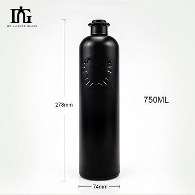 OEM/ODM Acceptable 750ml Vodka Liquor Glass Bottle with Metal Lid and Cork Screw Cap