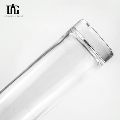 OEM/ODM Acceptable 750ml Vodka Liquor Glass Bottle with Metal Lid and Cork Screw Cap