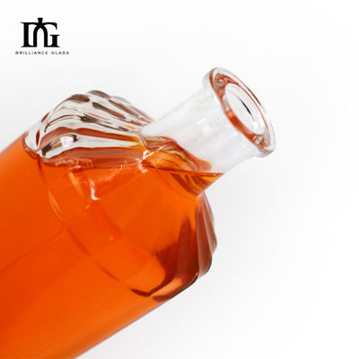 Sealing Type Cork 750ml Square Glass Wine Bottle for Custom Design Liquor Bottles