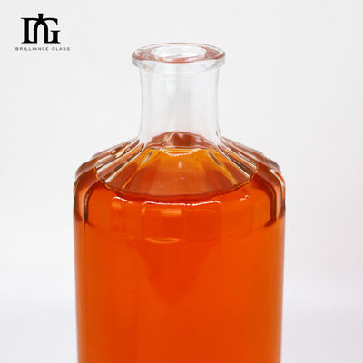 Provided Freely 500ml Clear Glass Beverage Bottles with Cork Stopper and Thick Bottom