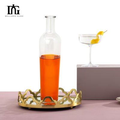 Empty Spirit Bottle for Beverages 1750ml Custom Collar Material Glass Bottle