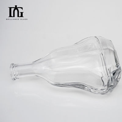 Glass Body Material 500ml Liquor Bottle with Cork Clear Empty Special Shaped Bottle