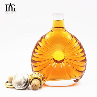 Engraving Surface Handling 500ml Glass Bottles for Liquors Beverage Custom Design