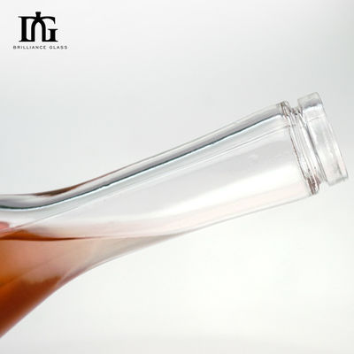 500ml/700ml/750ml End Customizable Slender Long Neck Champagne Vodka Glass Wine Bottle