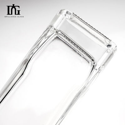 650ml Creative Whiskey Vodka Glass Bottles with Cork and Screw Cap Engraved Surface