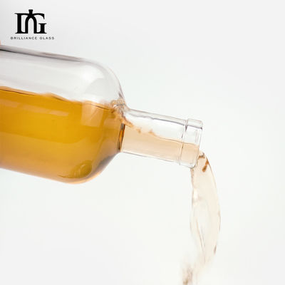Collar Material Glass 500ml/700ml Round Shape Empty Liquor Bottles with Cork Stoppers