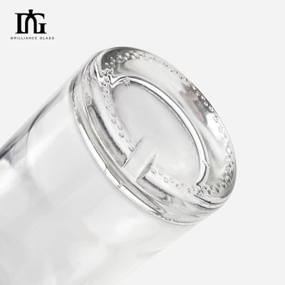 Collar Material Glass 500ml/700ml Round Shape Empty Liquor Bottles with Cork Stoppers