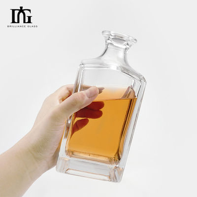 750 ml Glass Bottle Customized Mold Shape Super Flint Whiskey Gin Vodka Liquor Bottle