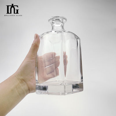 750 ml Glass Bottle Customized Mold Shape Super Flint Whiskey Gin Vodka Liquor Bottle