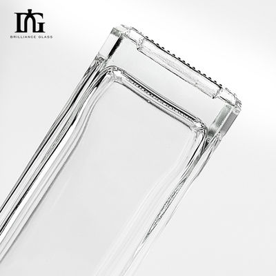 500ml Square Clear Empty Brandy Whisky Glass Bottle with Acceptable OEM/ODM