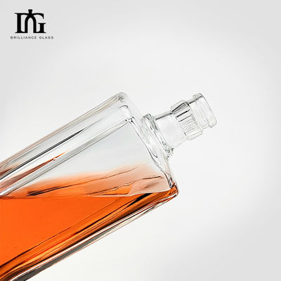 500ml Square Clear Empty Brandy Whisky Glass Bottle with Acceptable OEM/ODM