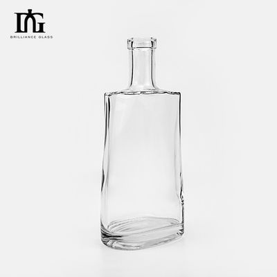 Glass Brandy Gin Rum Tequila Vodka Bottle 750ml Capacity with Cork and Screw Cap