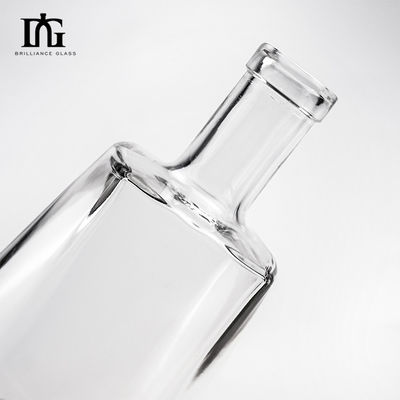 Glass Brandy Gin Rum Tequila Vodka Bottle 750ml Capacity with Cork and Screw Cap
