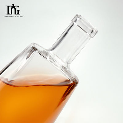 Glass Brandy Gin Rum Tequila Vodka Bottle 750ml Capacity with Cork and Screw Cap