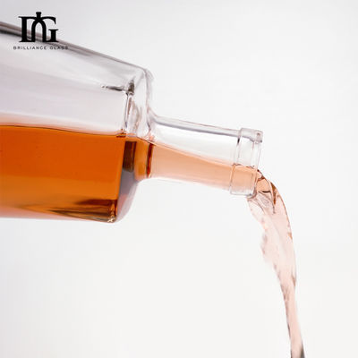 Glass Brandy Gin Rum Tequila Vodka Bottle 750ml Capacity with Cork and Screw Cap