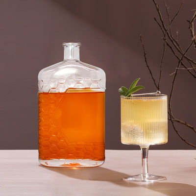 Cap Type Cork and Screw Both for Clear Glass Bottles of Gin Rum Vodka 500ml 700ml 750ml