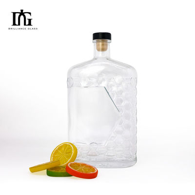 Cap Type Cork and Screw Both for Clear Glass Bottles of Gin Rum Vodka 500ml 700ml 750ml