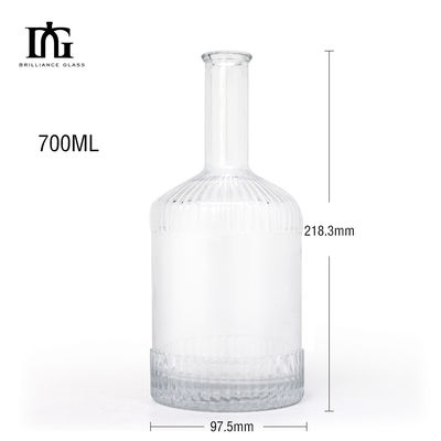 500ml/700ml High Grade Transparent Screw Cap Brandy Juice Beverage Glass Bottle