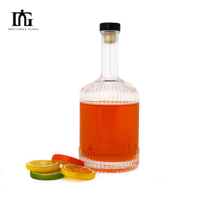 500ml/700ml High Grade Transparent Screw Cap Brandy Juice Beverage Glass Bottle
