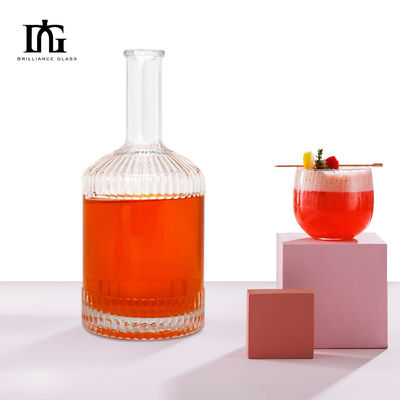 500ml/700ml High Grade Transparent Screw Cap Brandy Juice Beverage Glass Bottle
