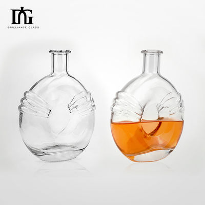 Liquors and Beverage 700ml Creative Transparent Sealed Mini Wine Glass Bottle with Cork