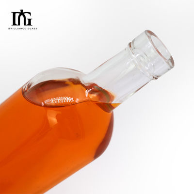 Glass Bottle 700ml 500ml Vodka Wine with Custom Screen Printing and Hot Stamping