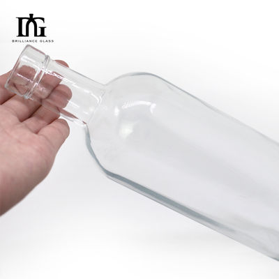 Glass Bottle 700ml 500ml Vodka Wine with Custom Screen Printing and Hot Stamping