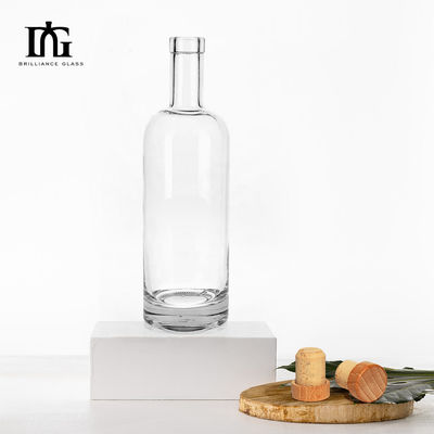 Glass Bottle 700ml 500ml Vodka Wine with Custom Screen Printing and Hot Stamping