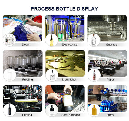 Mineral Water Body Material Custom Design Flint Liquor Xo Whisky Brandy Glass Bottle