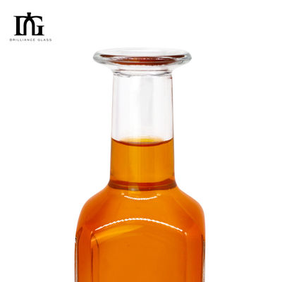 750ml 1000ml Whisky Rum Gin Tequila Glass Bottle with Cork Stopper and Elegant Design