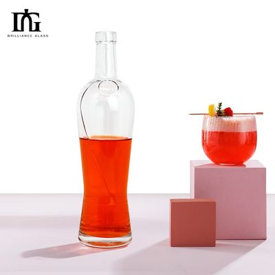 700ml Thick Bottom Engraved Glass Bottles for Liquor Customized and Provided Freely