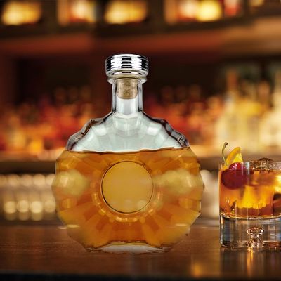 Cap Type Cork Screw Both Customized Whisky Alcohol Glass Bottle for Liquors and Beverages