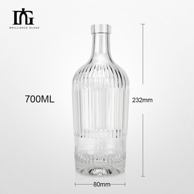 Customized Whisky Vodka Wine Glass Bottles with Cork Screw Both Cap Type