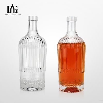 Customized Whisky Vodka Wine Glass Bottles with Cork Screw Both Cap Type