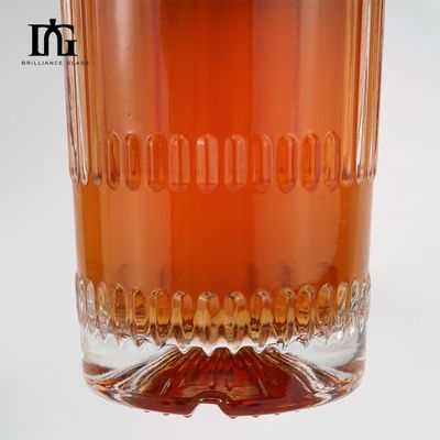 Customized Whisky Vodka Wine Glass Bottles with Cork Screw Both Cap Type