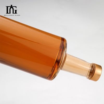 Provided Freely 750ml Empty High Flint Flat Shoulder Glass Bottle with Cork Screw Cap