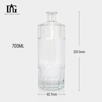 Screen Printing Hot Stamping Painting 700ml Liquor Bottle for Whisky Champagne Vodka