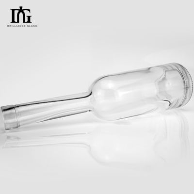 Glass Wine Bottle High Flint Spirit 100ml Round Shaped Lone Neck Empty with Cork Custom Made