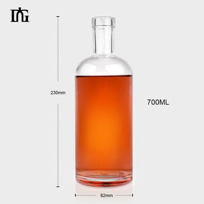 375ml 500ml 750ml 1000ml Glass Vodka Spirit Gin Bottle with Engraved Surface Handling