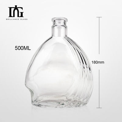 500ml Flint Glass Bottle for Liquor Customized Design and CORK Sealing Type