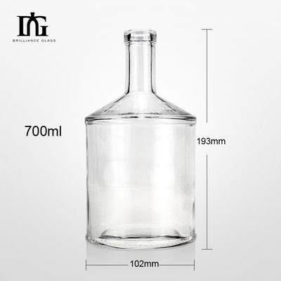 700ml OEM/ODM Acceptable Hotsale Vodka Brandy Frosted Wine Glass Bottles with Cork