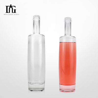 Base Material Glass Custom Round Glass Bottles 500ml 750ml for Wine Liquor Beverage Water