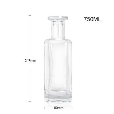 Customize Your 's Identity with Our 500ml 700ml Glass Brandy Juice Wine Spirit Bottle