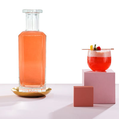 Customize Your 's Identity with Our 500ml 700ml Glass Brandy Juice Wine Spirit Bottle