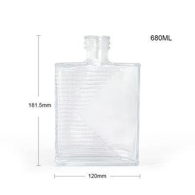 500ml Modern Decal Crafts Gin Bottle Glass for Liquors and Beverage OEM/ODM Acceptable