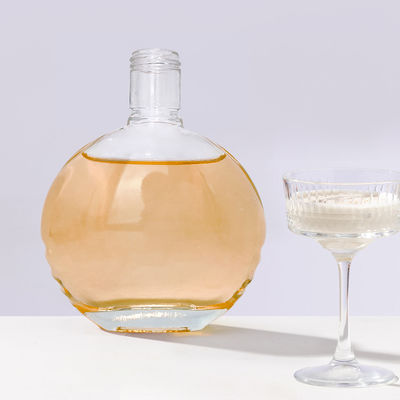 Custom Frosted Printing Glass Bottle for Super Flint Gin Vodka Rum Whisky Brandy 750ml