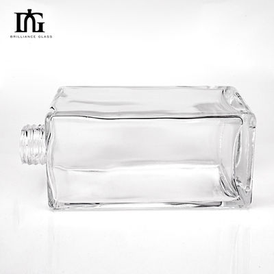 Custom Round Shape 700ml Transparent Empty Glass Liquor Bottle for Whisky Vodka Tequila