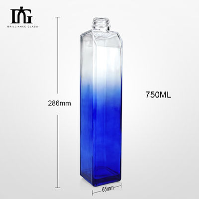 Glass Whisky Bottle with Engraved Surface Handling and Collar Material