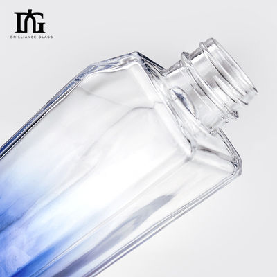 Glass Whisky Bottle with Engraved Surface Handling and Collar Material