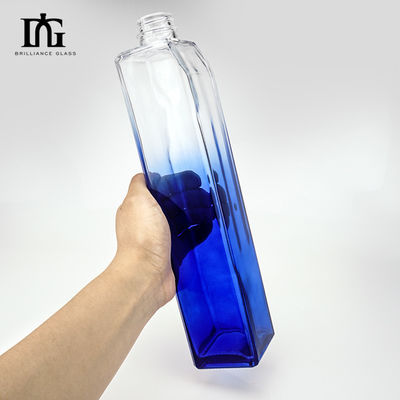 Glass Whisky Bottle with Engraved Surface Handling and Collar Material